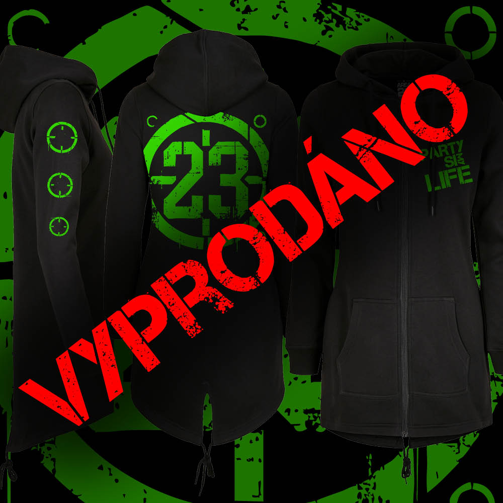 Dámská prodloužená mikina na zip limitovaná edice 